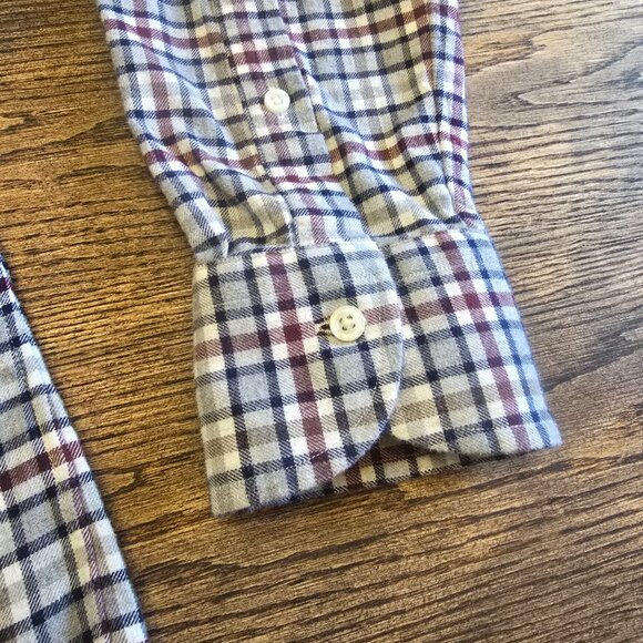 CREMIEUX Men's Slim Fit Long Sleeved Flannel Shirt Size Large - Picture 8 of 9